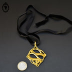 Pendentif Lanvin Paris doré bijoux vintage