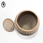 Pot grec jarre urne grecque avec couvercle en terre cuite argile