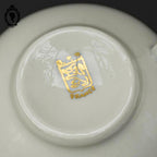 Service 12 tasses à café ou thé pot théière sucrier porcelaine S.E.R. Sélection France blanc doré