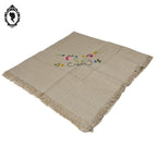 Service nappe et 10 serviettes à thé café lin broderie bucolique fleurie vintage