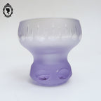 Rare service à dessert coupe et 5 coupelles en cristal violet ancien Art Déco