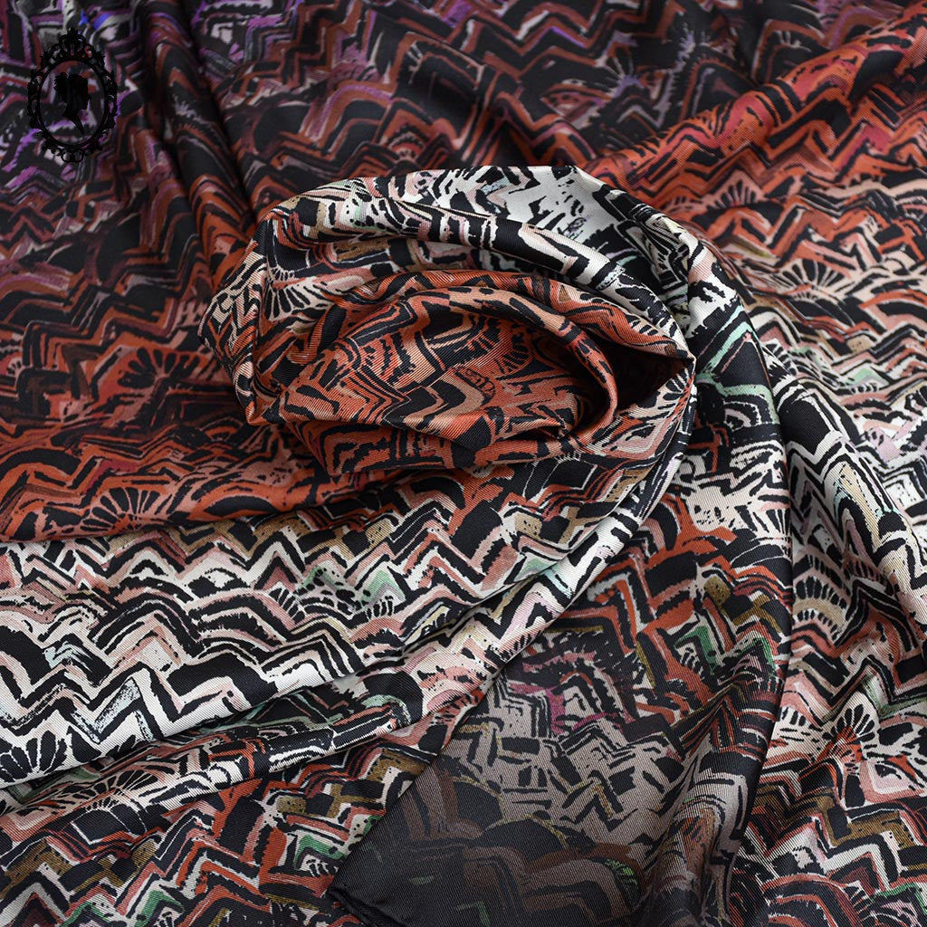 Superbe foulard soie collection Missoni Italie polychrome vintage