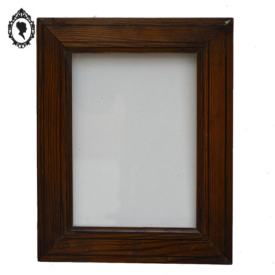 Cadre ancien en bois rectangulaire 27 x 21,2 cm feuillure 21 x 15,4 cm
