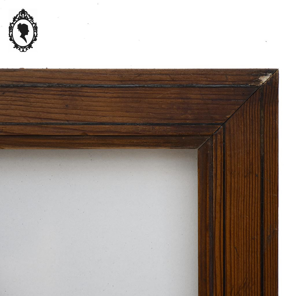 Cadre ancien en bois rectangulaire 27 x 21,2 cm feuillure 21 x 15,4 cm