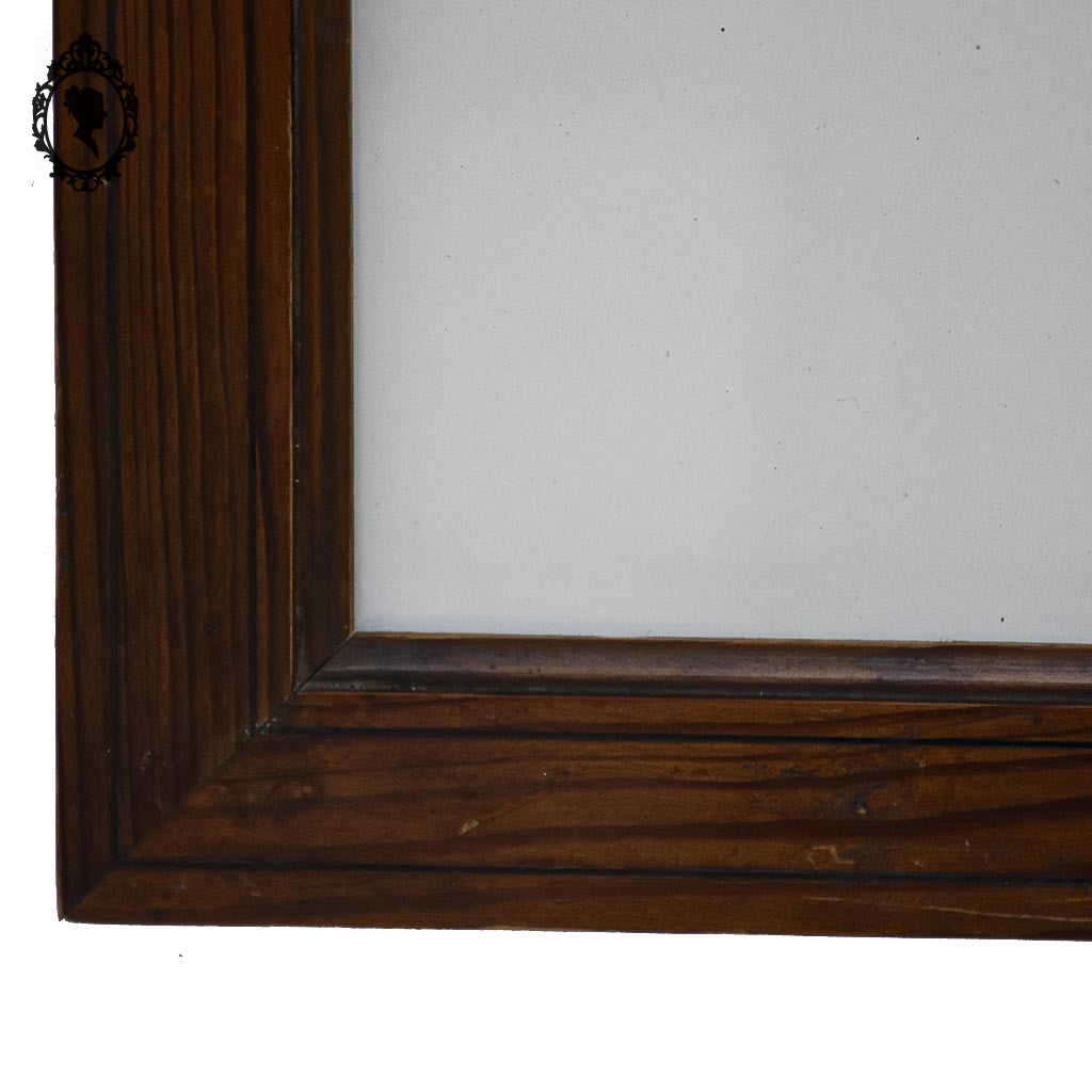 Cadre ancien en bois rectangulaire 27 x 21,2 cm feuillure 21 x 15,4 cm