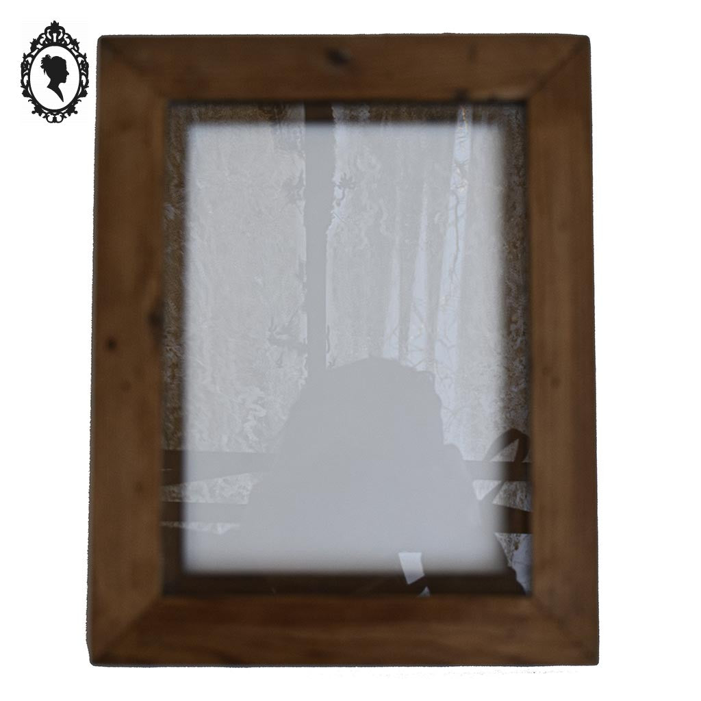 Cadre ancien en bois rectangulaire 27 x 21,2 cm feuillure 21 x 15,4 cm