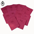 Lot 11 serviettes anciennes teint rose fuchsia monogrammes BN 82 x 60 cm
