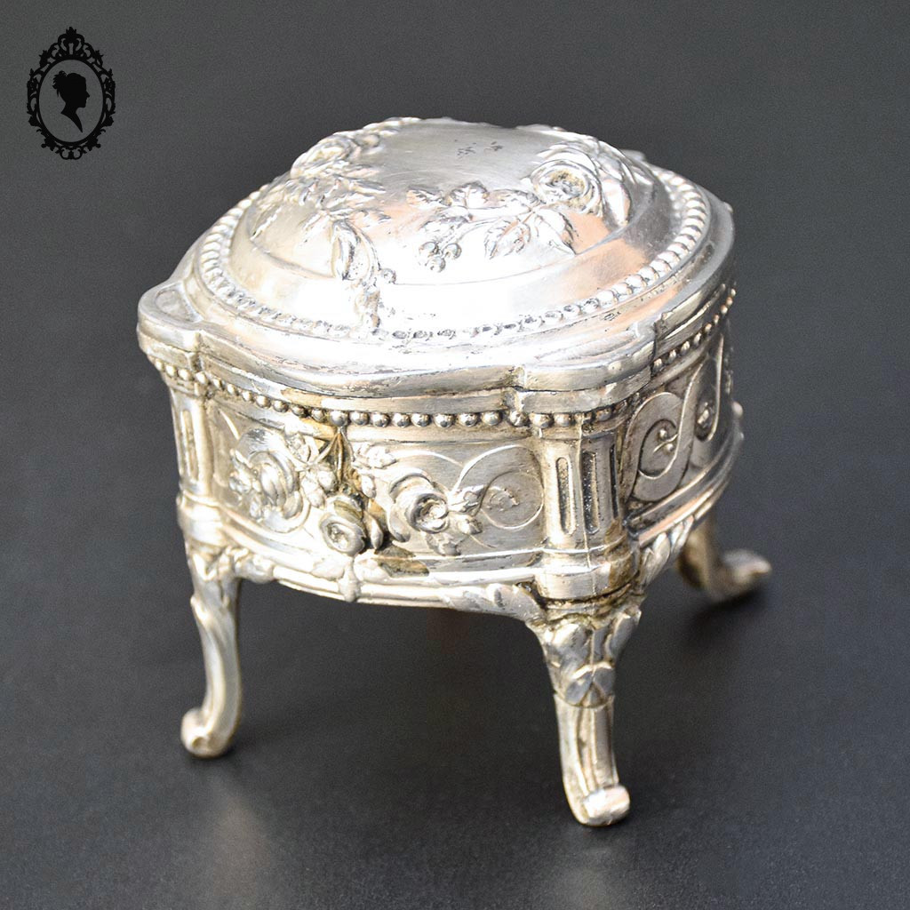 Boîte Ancienne En Porcelaine Vintage Pour Bijoux Ou Rangement